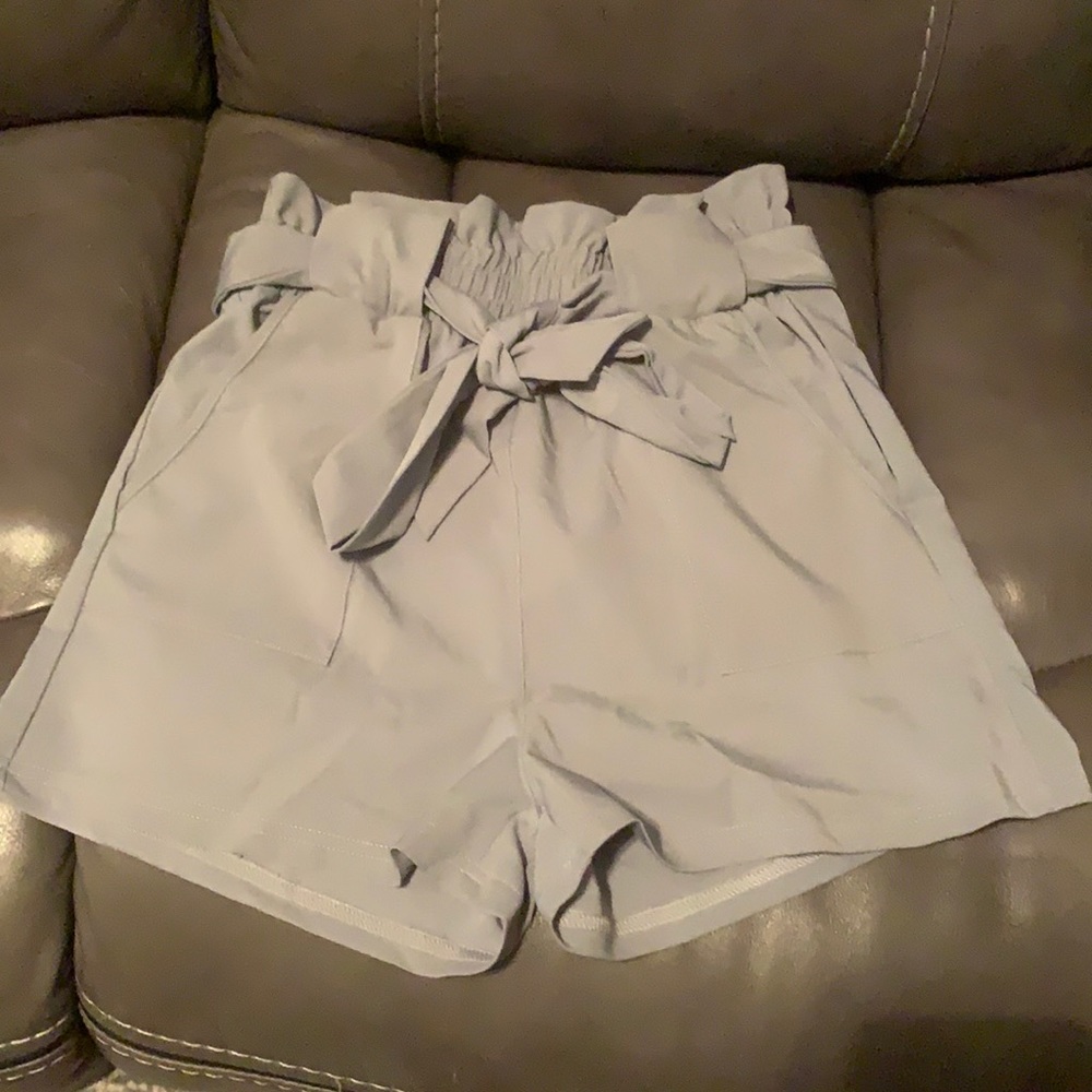 High Waisted Grey Shorts